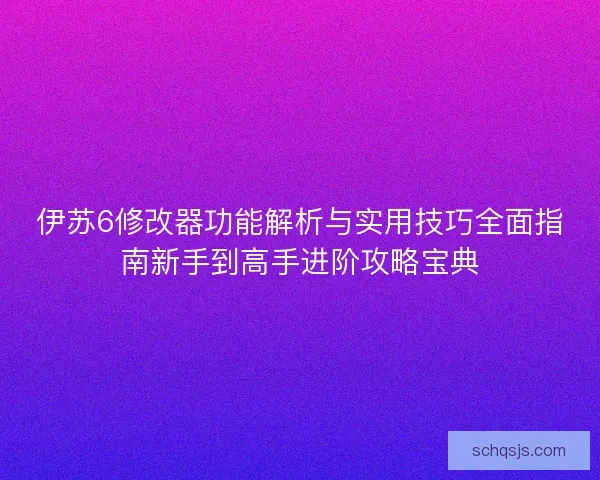 伊苏6修改器功能解析与实用技巧全面指南新手到高手进阶攻略宝典 伊苏6修改器功能解析与实用技巧全面指南新手到高手进阶攻略宝典